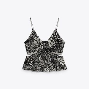 Zara printed cutout top - part of a set